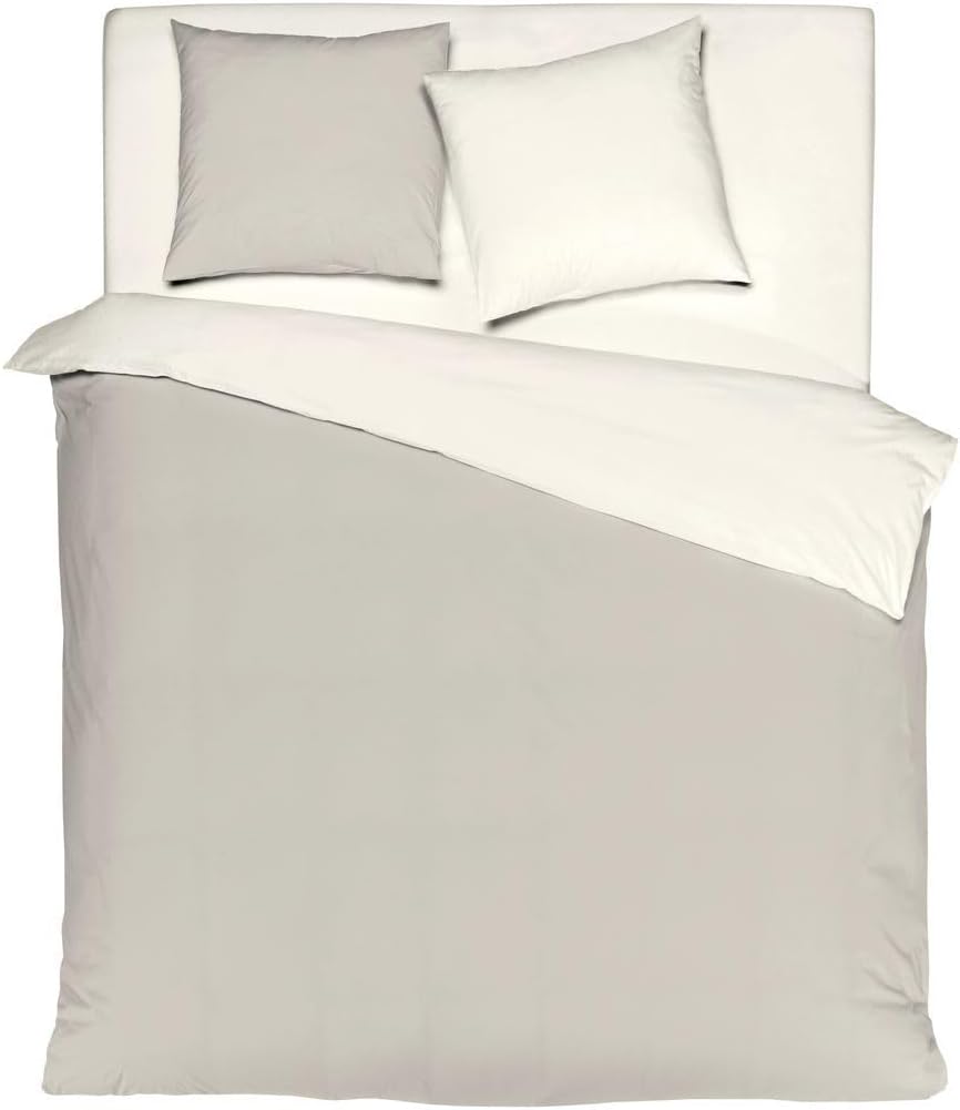 Uni Einfarbig Wende Bettwäsche Mistral Home Edel Perkal 100% Ägyptische Baumwolle, Grösse:240x220cm
