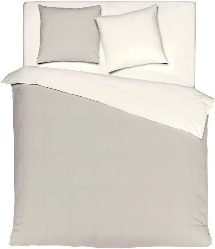 Uni Einfarbig Wende Bettwäsche Mistral Home Edel Perkal 100% Ägyptische Baumwolle, Grösse:240x220cm