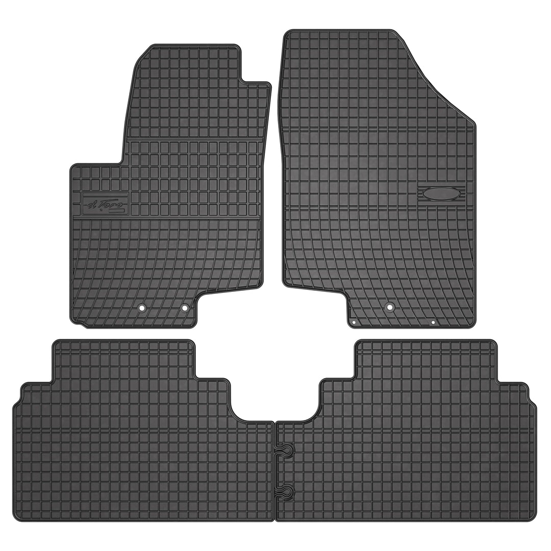 FROGUM EL Toro Gummimatten Ganzjähriges-Set von Autofussmatte Auto Fussmatten für Hyundai ix20 2010-