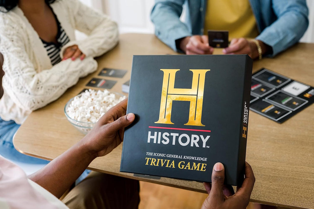 History Channel Trivia Board Game Deluxe Edition with 80s & 90s Expansion Pack - 2400+ General Knowl