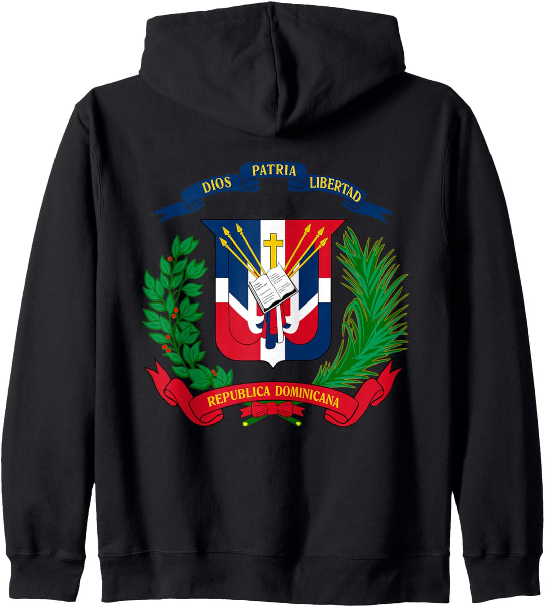 Coat of Arms Republica Dominicana Bandera Dominican Flag Kapuzenjacke