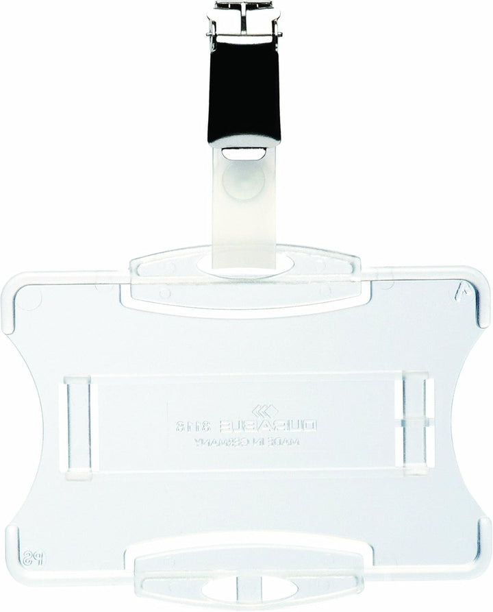 Durable Ausweiskartenhalter (für Betriebsausweis mit Clip, 87 x 54 mm (Innenmass)) Packung à 25 Stüc
