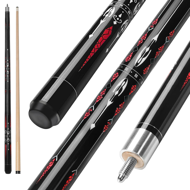 inucue Billard Queue, 58 Zoll Maple Pool Queue Stick 13mm Spitzen für Professionelle Billardspieler,