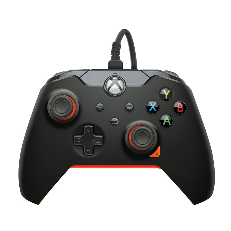 PDP 049-012-GO Gaming Controller Black, Orange USB Gamepad Analogue/Digital PC, Xbox, Xbox One X, Xb