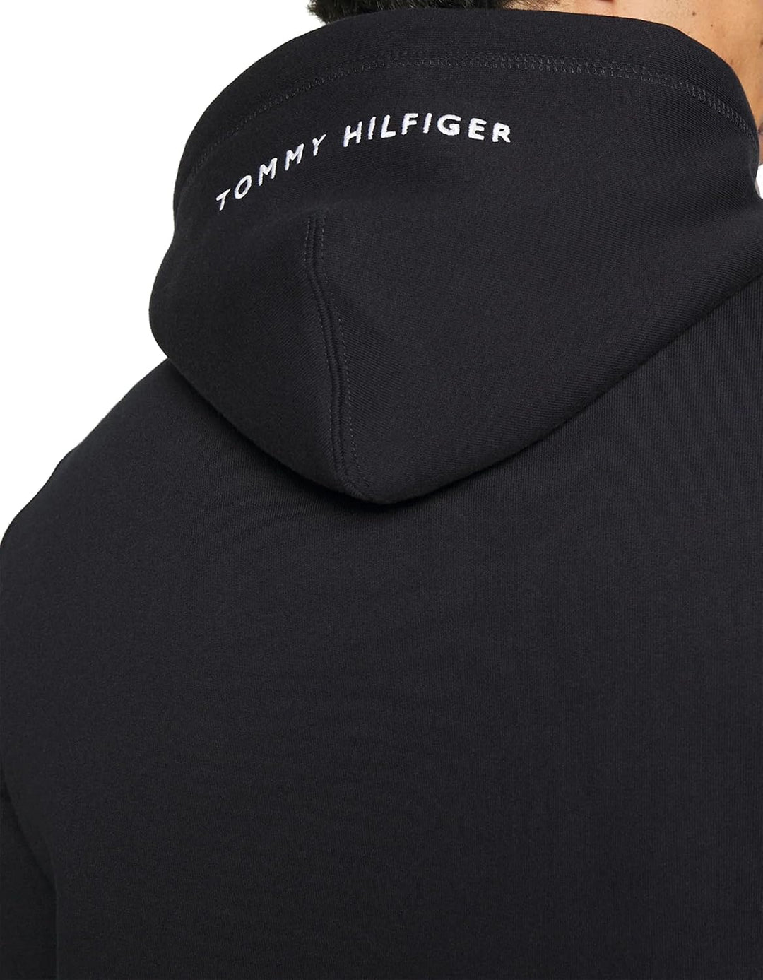 Tommy Hilfiger Langarm Hoodie Kapuze Logo-Details Uni weinrot M Blau, M Blau