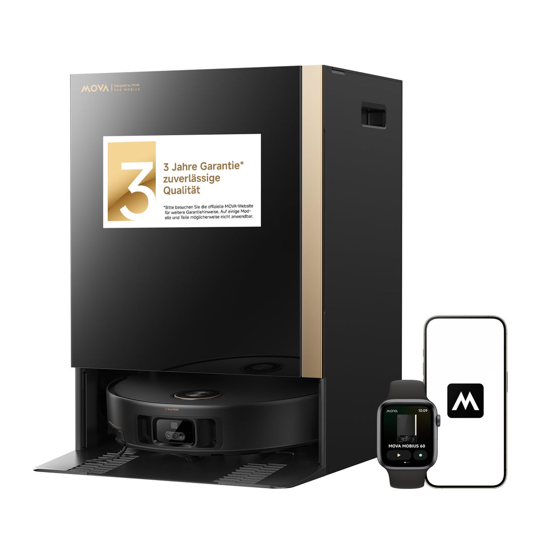 Mova Mobius 60 Saugroboter mit MopSwap-System, 30.000 Pa Saugleistung, dynamischem Saugrückhaltesyst