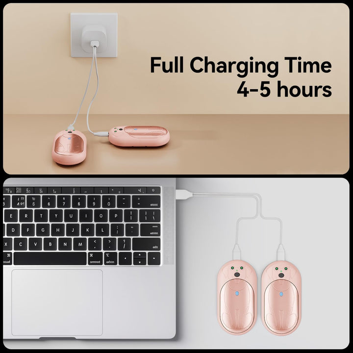 COTOP Handwärmer Elektrisch, 6000 mAh 2er Pack Taschenwärmer Wiederverwendbar, Akku Handwärmer USB C