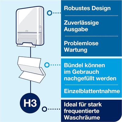 Tork Schnellauflösende Zickzack Papierhandtücher - 0290190 - Falthandtücher zum Nachfüllen für Papie