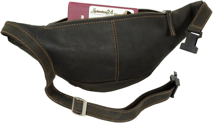Gürteltasche Bauchtasche Hüfttasche Greenland Nature Büffel Leder braun extrem Hochwertig und langle