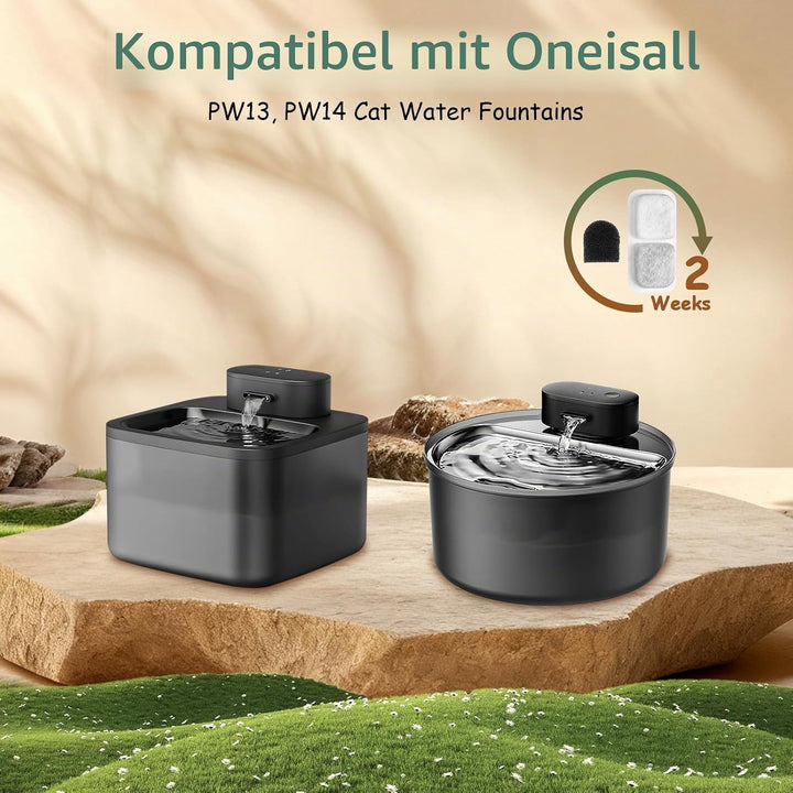 Filter Katzenbrunnen, 12 Packungen Katzenbrunnen Filter für Oneisall 2,2L Trinkbrunnen Katzen,inkl.