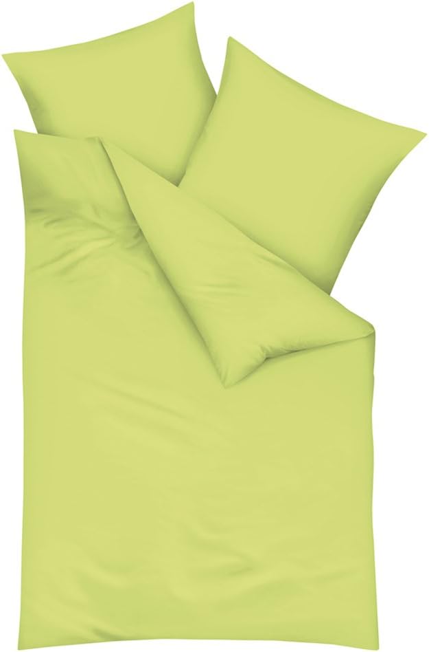 Kaeppel Mako-Satin-Bettwäsche unifarben, 2tlg. mit Reissverschluss weiss, 80X80/135X200 cm Weiss 80X