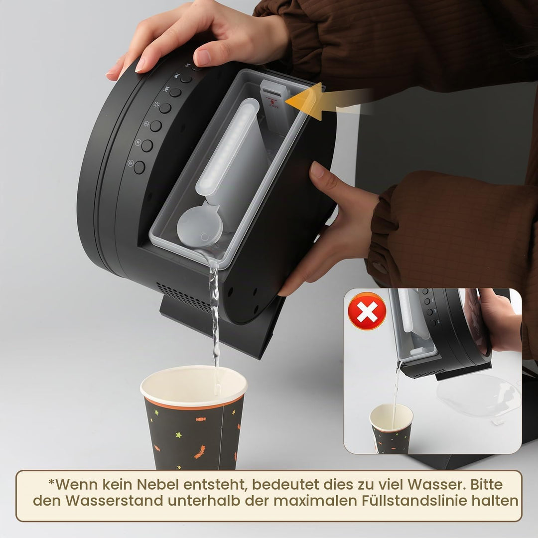 Aroma Diffuser, Diffuser Ätherische Öle mit 5 Farben Licht Flammeneffekt, Wasserlose Abschaltautomat