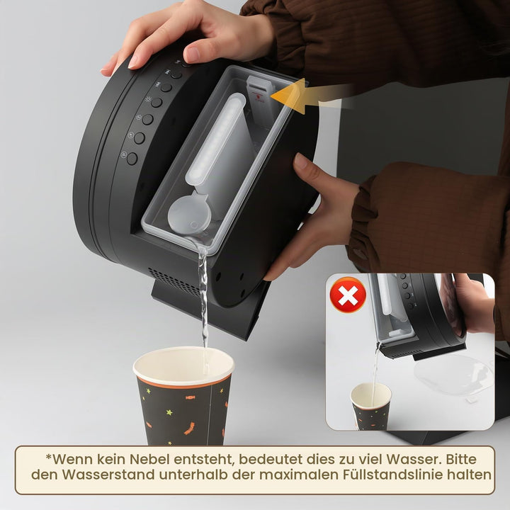 Aroma Diffuser, Diffuser Ätherische Öle mit 5 Farben Licht Flammeneffekt, Wasserlose Abschaltautomat
