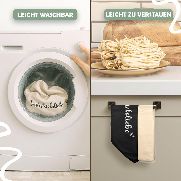 Brotkorb [STOFF] Brötchenkorb stoff | Brotbeutel aufbewahrung frischhalten | Brotkörbchen | Frühstüc