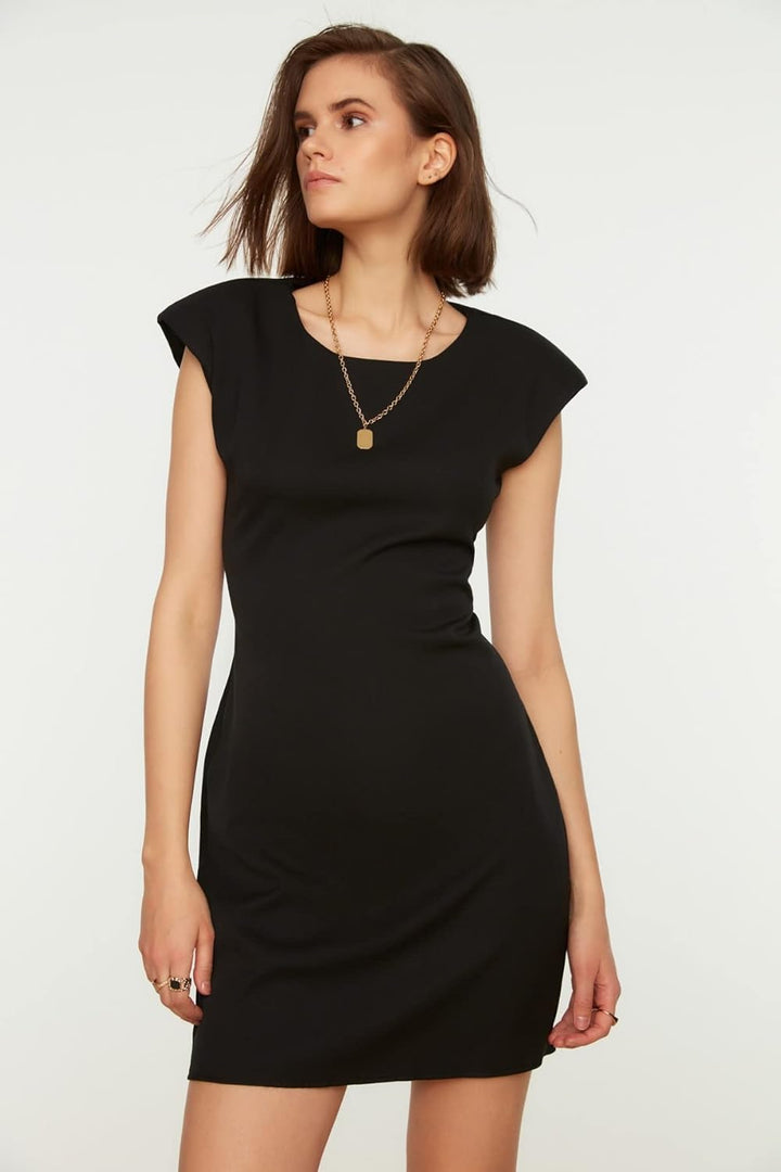 Trendyol Damen Black Cabin Casual Dress, Schwarz, 38 EU