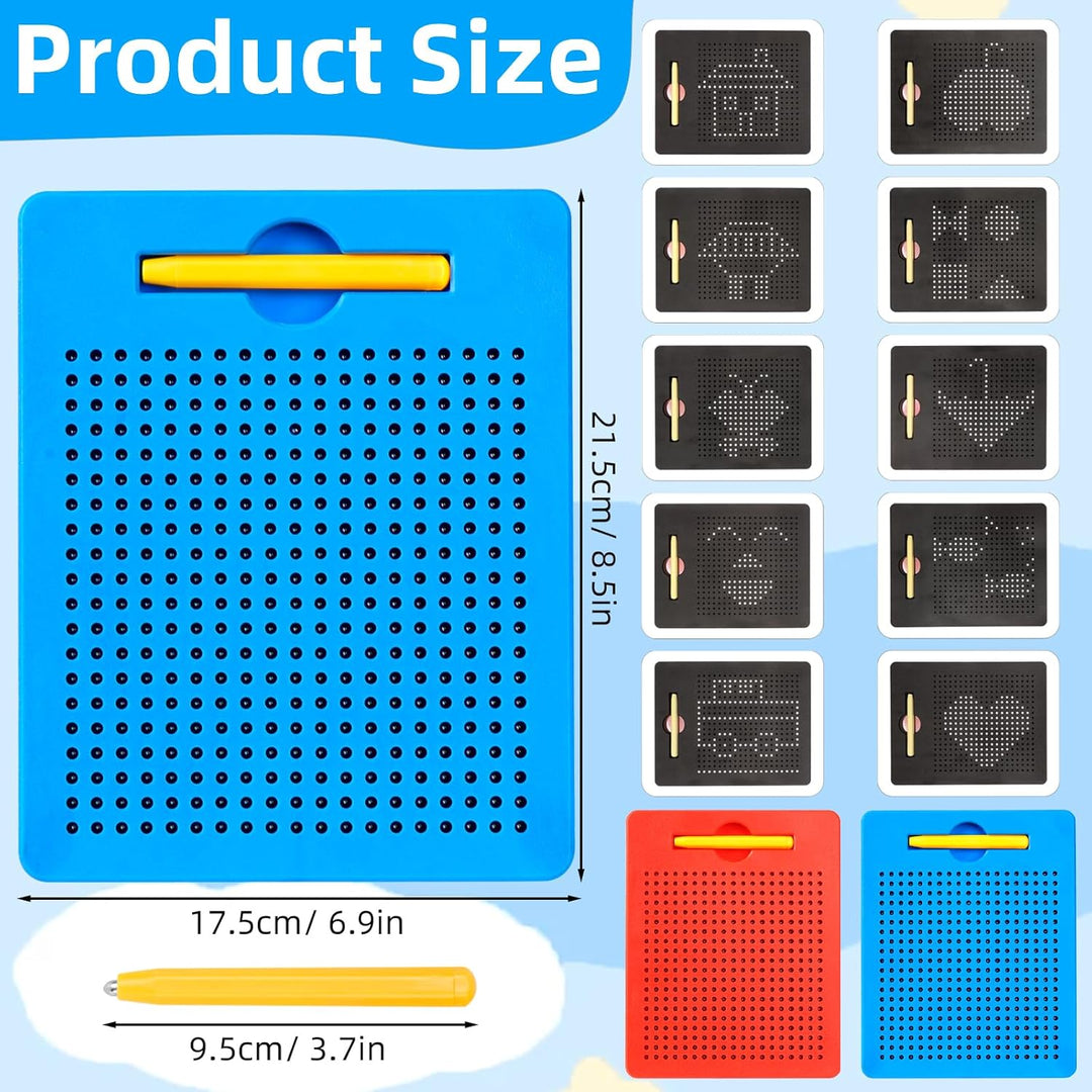SUPRBIRD 2 Stück Magnetische Zeichenbretter Stahlkugel Kritzel Tafel mit Stift, Magnet Zeichenblock