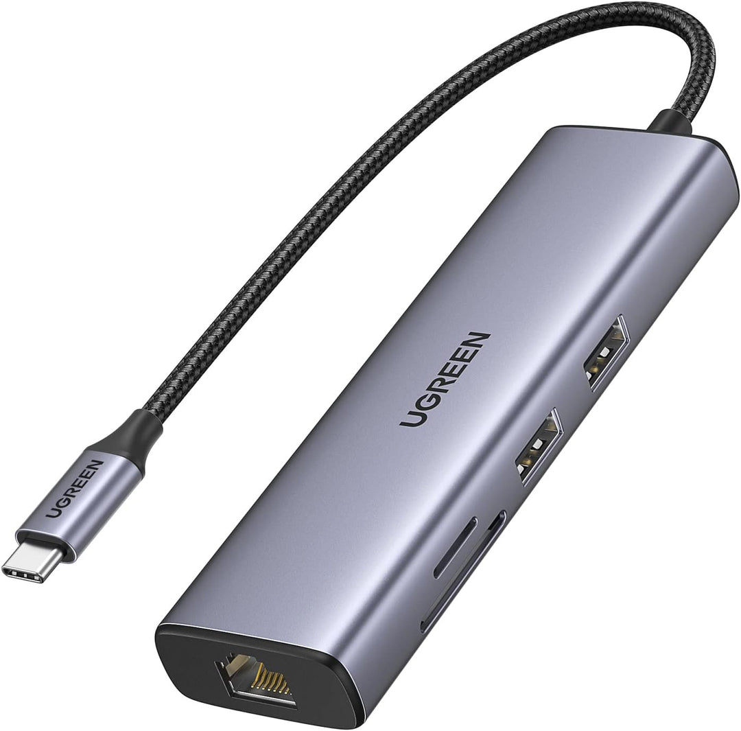 UGREEN USB C Hub 7 in 1 Docking Station mit 4K 30Hz HDMI, PD100W, 5Gbps USB 3.0 Anschlüssen, SD/TF K