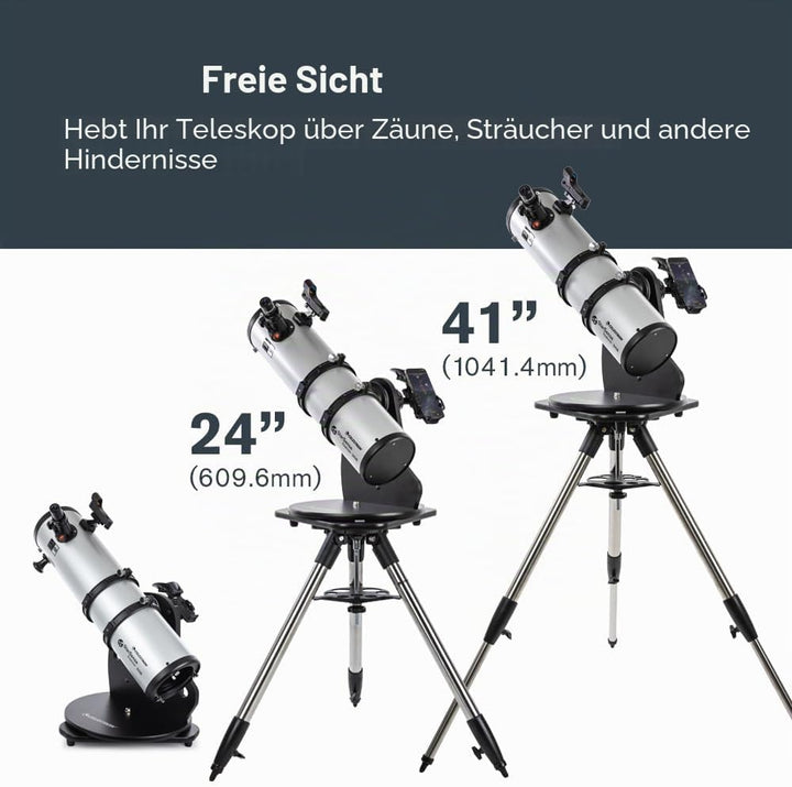Celestron 93480 Exklusives Stativ für das StarSense Explorer Dobson-Tischteleskop mit Zubehörschale