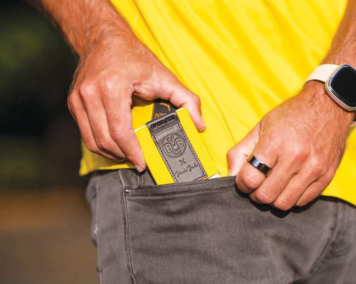 Jaimie Jacobs Borussia Dortmund X Nano Boy Mini Wallet kleine Geldbörse aus Textil, Kartenetui Fanar