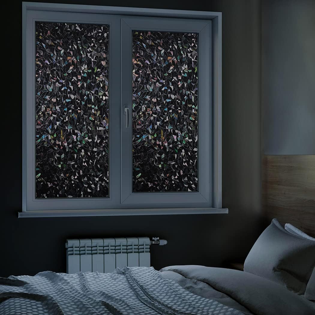 LEMON CLOUD Fensterfolie - Sichtschutzfolie Fenster Blickdicht von Aussen, Statisch Selbsthaftend So