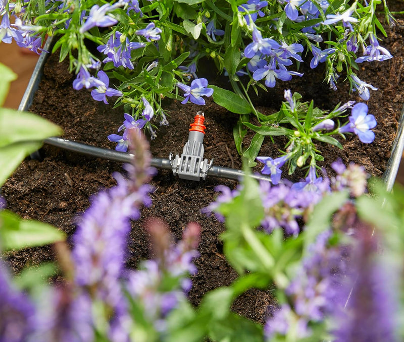 Gardena city gardening Balkon Bewässerung: Vollautomatisches Blumenkastenbewässerungs-Set, für bis z