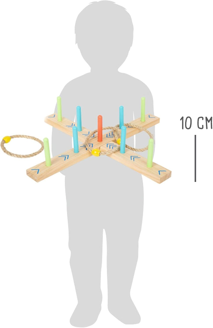 small foot Ringwurfspiel "Active", aus Holz, Garten-Spiel für Kinder ab 3 Jahren, 12035, Ringwurf