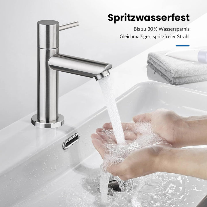 Ibergrif M18103 Kaltwasser-Waschtischbatterie, Einhand-Waschtischbatterie für Aussenbereich, Gäste-W