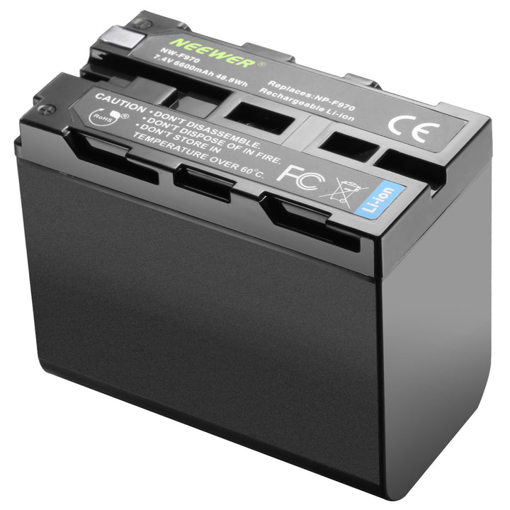 Neewer reg 6600mAh Li-ion Akku Ersatzakku für Sony NP-F970 NP-F960 NP-F975 NP-F570 NP