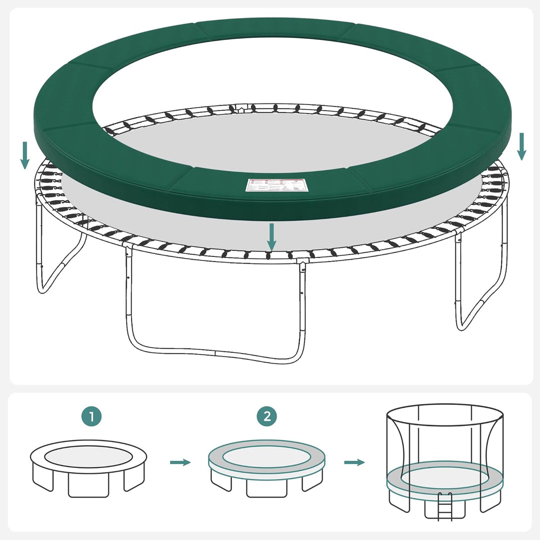 SONGMICS Trampolin Randabdeckung, Ø 183 244 305 366 427 cm, Federabdeckung, Randschutz, Sicherheitsm