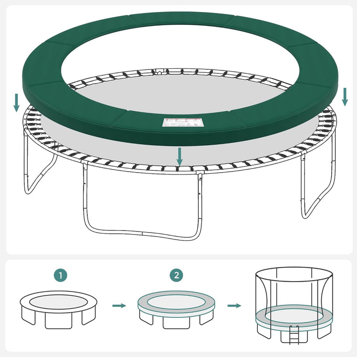 SONGMICS Trampolin Randabdeckung, Ø 183 244 305 366 427 cm, Federabdeckung, Randschutz, Sicherheitsm