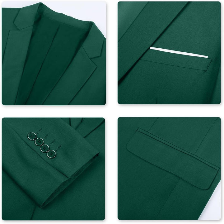 Allthemen Anzug Herren Slim Fit 3 Teilig Anzüge Modern Herrenanzug 3-Teilig Sakko Hose Weste für Bus