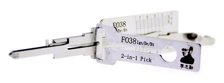 TPM Go FO38 2-in-1-Plektrum, Autoschlüsselleser, Lock-Pick-Decoder für Auto