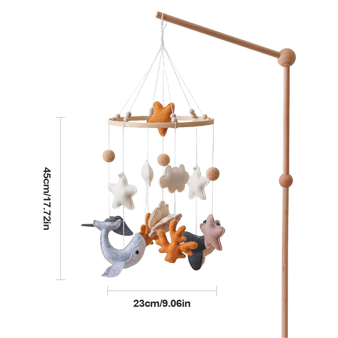 Baby Mobile, Bett Mobile, Filz Meerestiere Bett Mobile Abnehmbare Cartoon Spielzeuge Windspiel Deko
