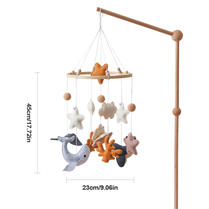 Baby Mobile, Bett Mobile, Filz Meerestiere Bett Mobile Abnehmbare Cartoon Spielzeuge Windspiel Deko