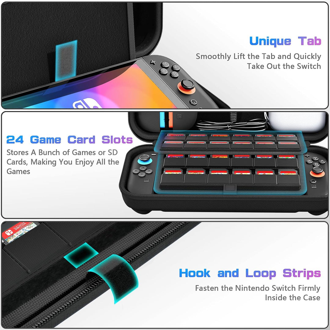 daydayup Tasche Kompatibel mit Nintendo Switch 2-Konsole, Harte Tragetasche Hülle Case für die Ninte