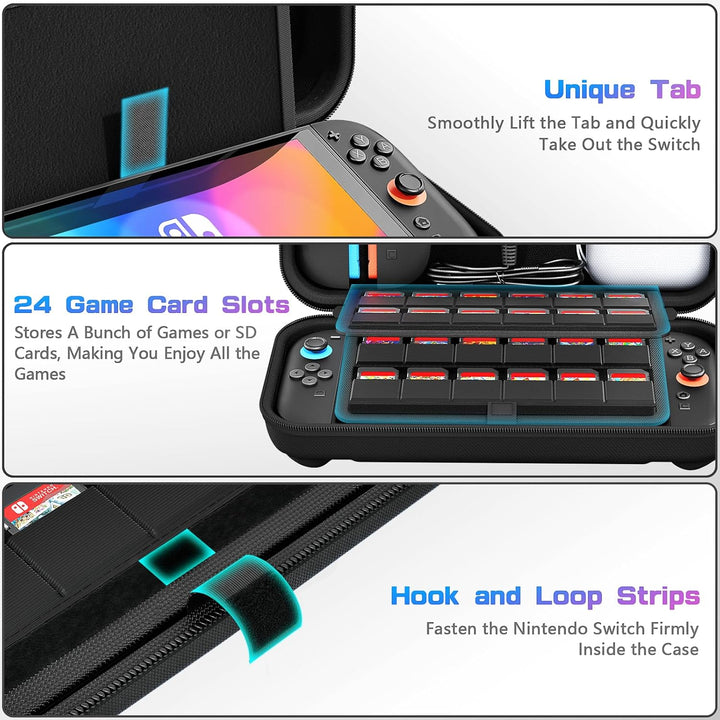 daydayup Tasche Kompatibel mit Nintendo Switch 2-Konsole, Harte Tragetasche Hülle Case für die Ninte