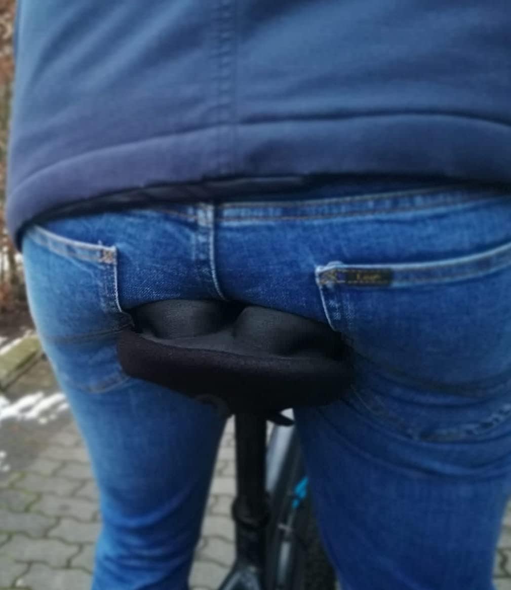 SoftAirSeat Bike - Fahrradfahren ohne Schmerzen - Sattelüberzug mit dynamischen Luftpolstern Breit M