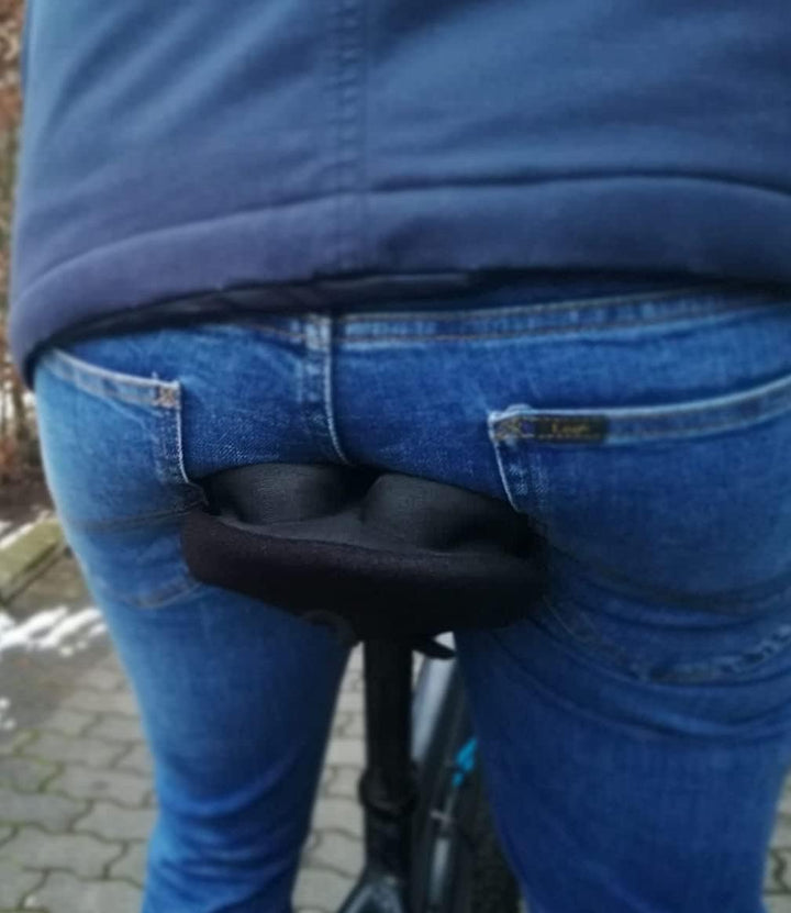SoftAirSeat Bike - Fahrradfahren ohne Schmerzen - Sattelüberzug mit dynamischen Luftpolstern Breit M