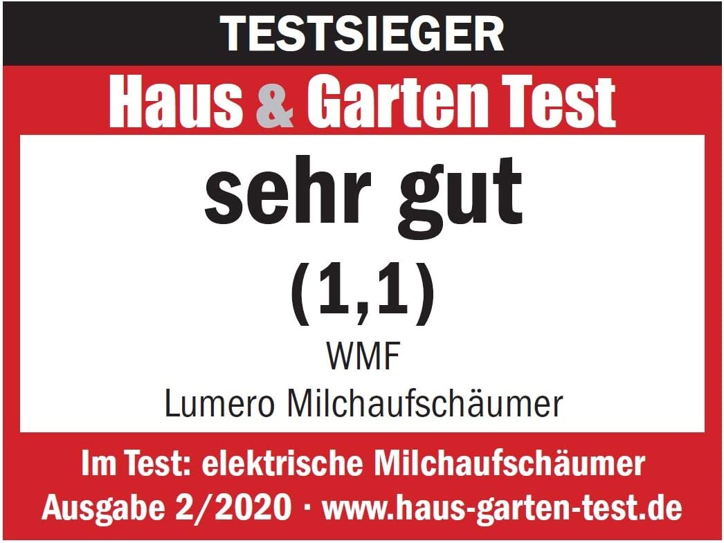 WMF Lumero Design-Milchaufschäumer elektrisch, Frappe Mixer, 100-250 ml, Touch-Display, LED-Licht, 5