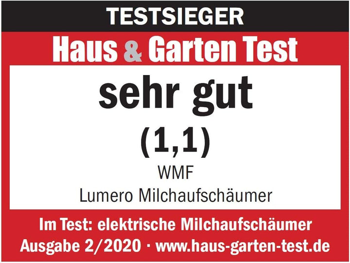 WMF Lumero Design-Milchaufschäumer elektrisch, Frappe Mixer, 100-250 ml, Touch-Display, LED-Licht, 5