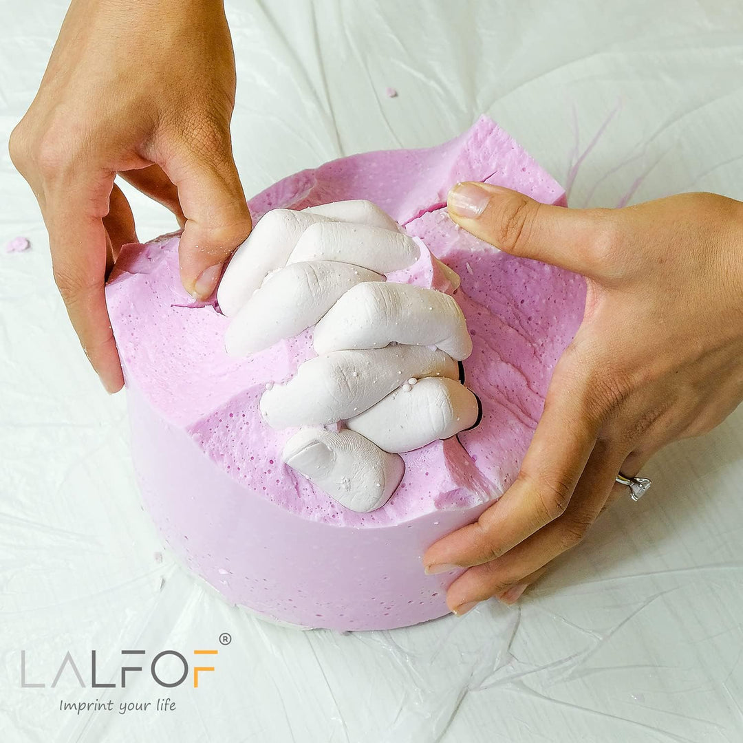 LALFOF 3d Handabdruck Set Für Paare Anpassbar mit NAME. Gips Handabdruck Set Paare mit Personalisier