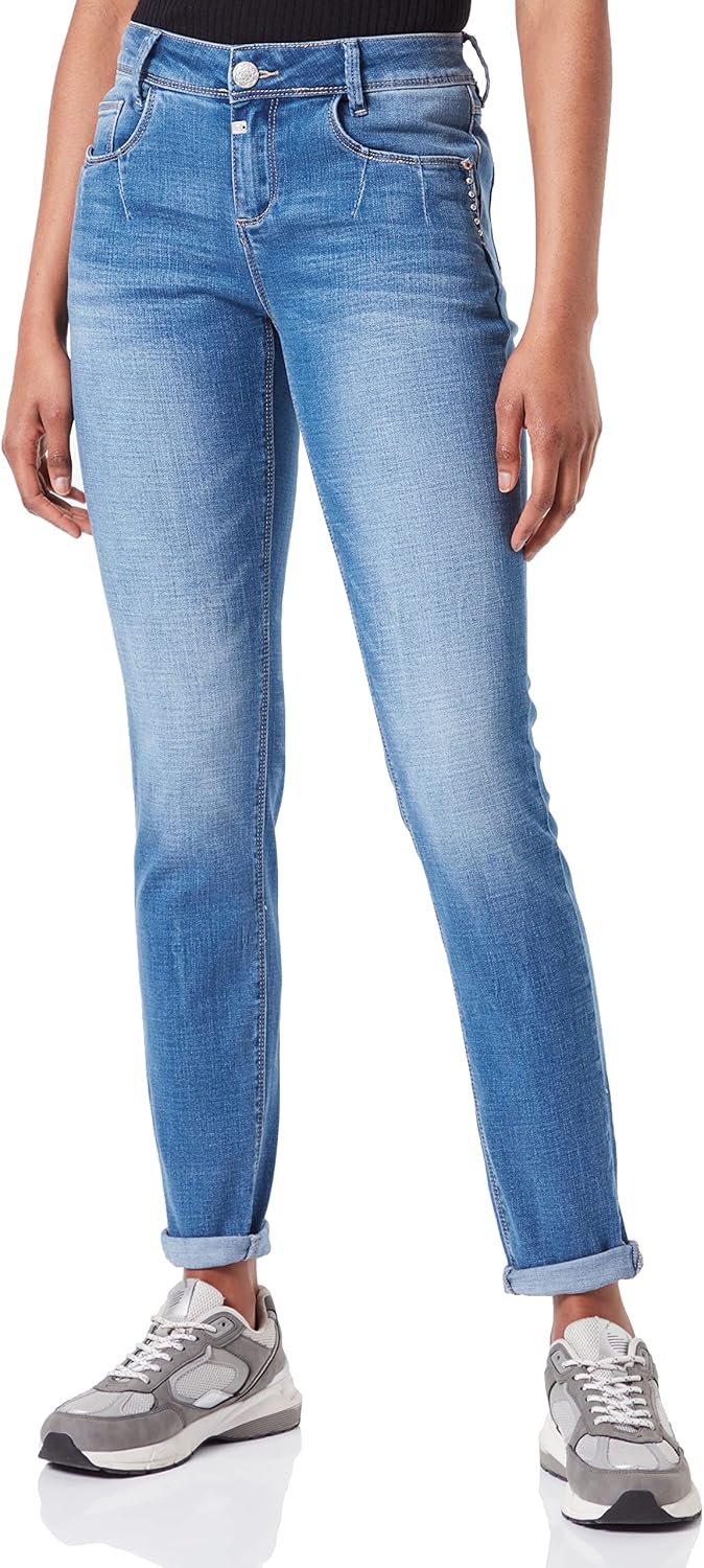 Timezone Damen Slim DashniTZ 25W / 32L Smurf Blue Wash, 25W / 32L Smurf Blue Wash