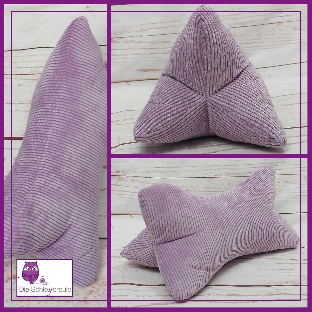 Leseknochen Cord Nackenkissen Handmade in Deutschland, weich und waschbar, als Nackenrolle und Lesek