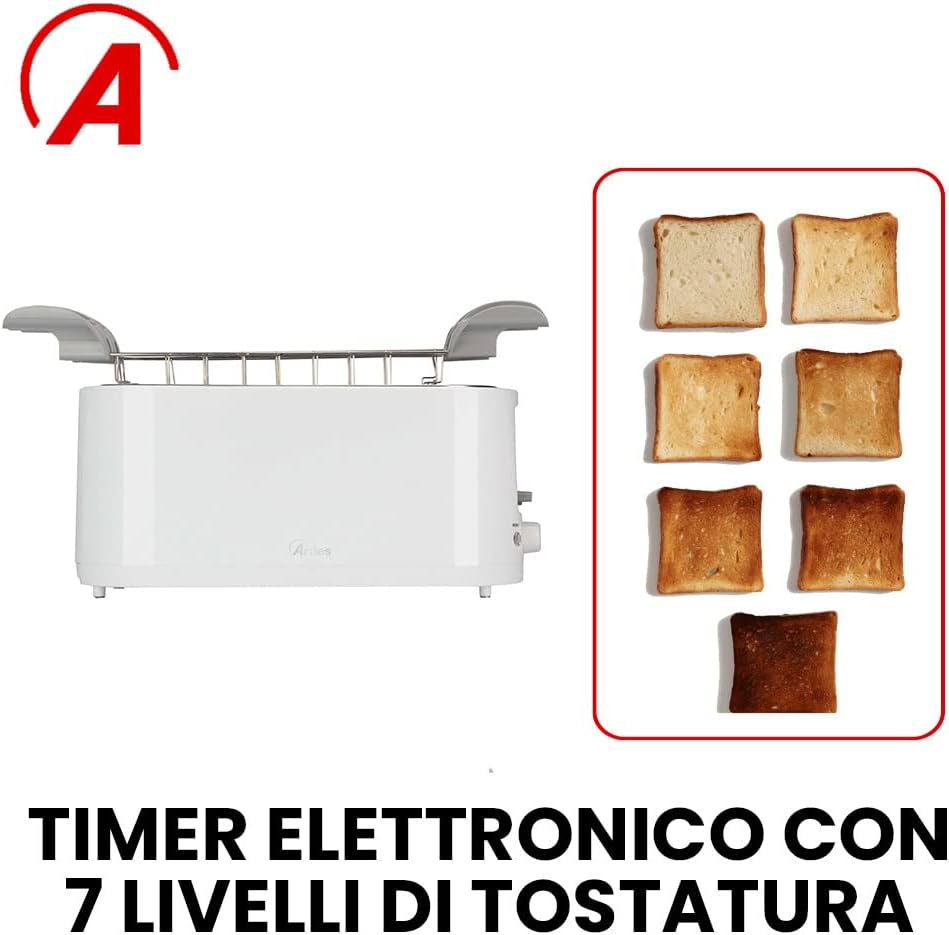 Ardes ARTOAST02 Tostapane Tostapane 2 Fette Sleek Plus 4 Fette Extra 3 Funzioni Cottura und Timer 7