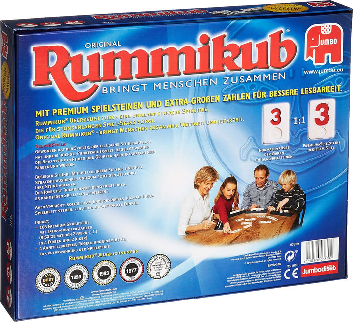 Jumbo Spiele Original Rummikub XXL - Der Klassiker unter den Gesellschaftsspielen im Grossformat - f