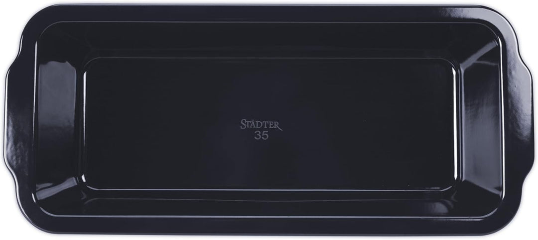 Städter we love baking Brotbackform EMAILLE Black Edition, Metall, 26 x 11,5 cm, Schwarz, Backform f