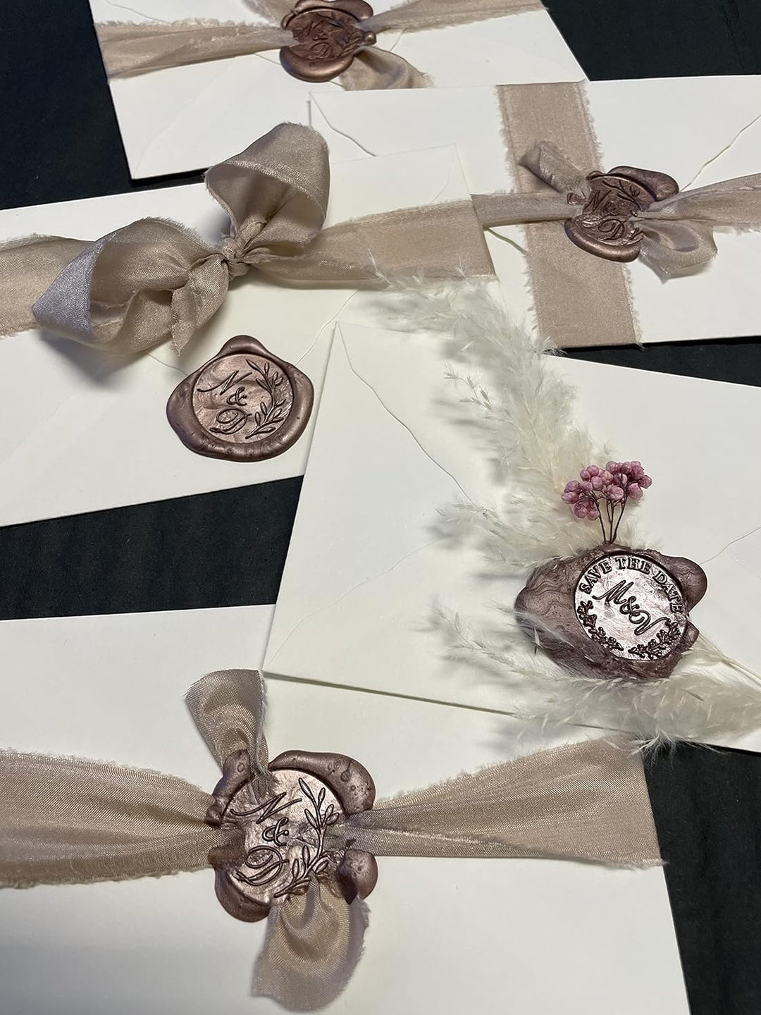 gravurART Siegelset Siegelstempel personalisiert incl. 2 Stangen Siegelwachs u. Gold/Silberhighlight