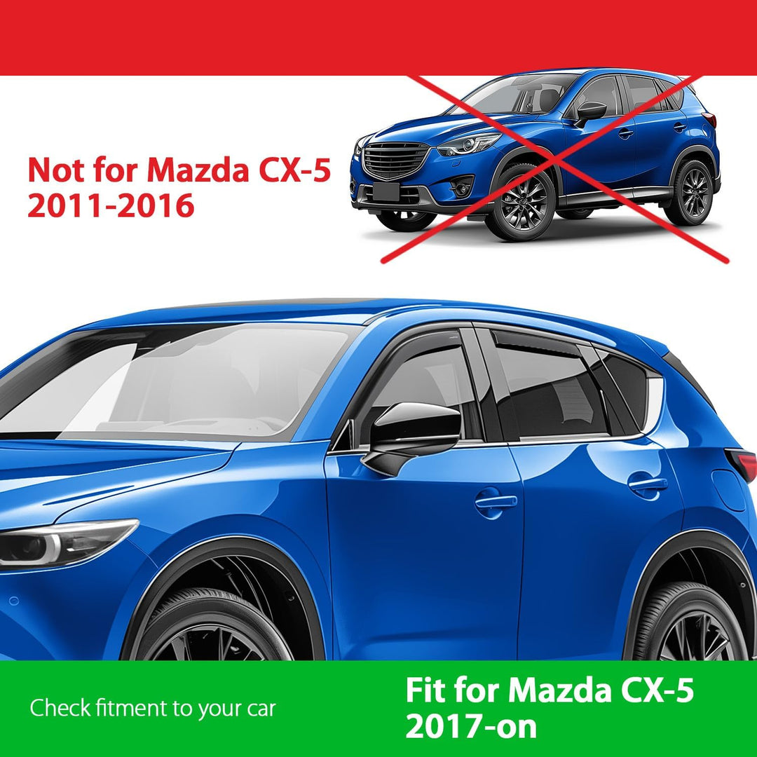 Goodyear Windabweiser für Mazda CX-5 2017-2023 Autofenster Regenschutz, Regenabweiser, Integrierte D