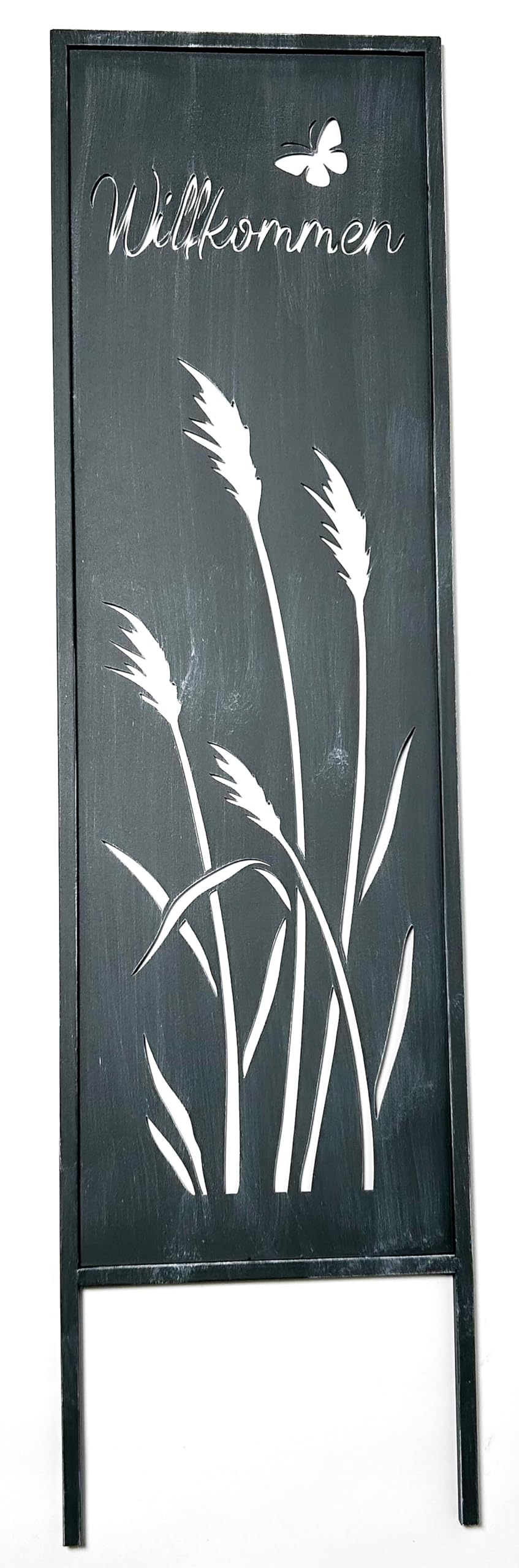 Kobolo Gartenstecker Gartentafel Gartenschild - WILLKOMMEN - 30x93 cm