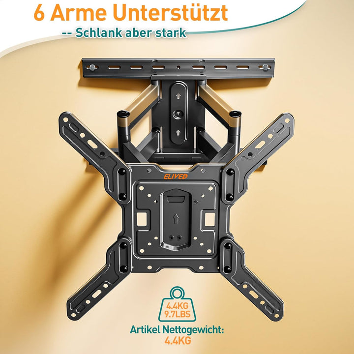 ELIVED Ultra Slim TV Wandhalterung für 26-60 Zoll Fernseher, Low Profile Wandhalterung TV schwenken